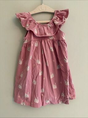 Tea Collection Swan Print Swing Dress